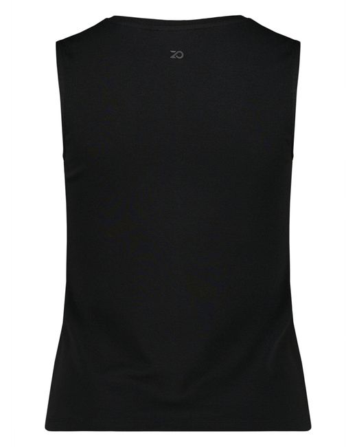 Zero Black Basic Shirt Mit V-Ausschnitt