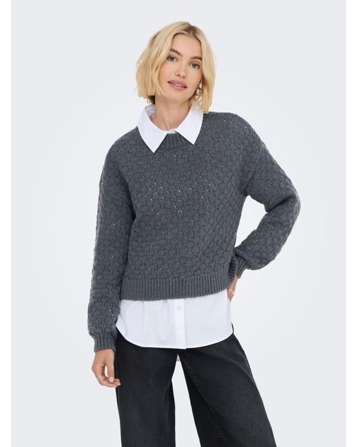 Jdy Blue Pullover Celeste