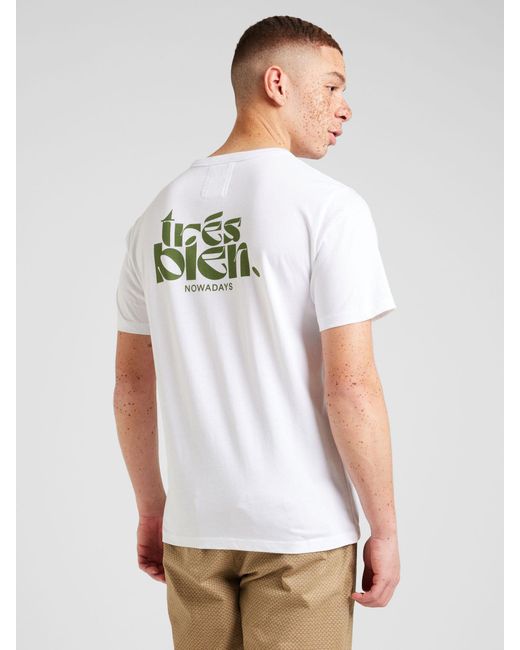NOWADAYS T-shirt 'trÉs bien' in White für Herren