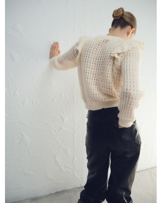 Mango White Pullover Tejado