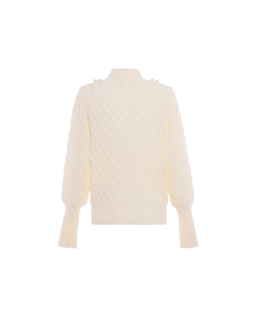 faina White Pullover