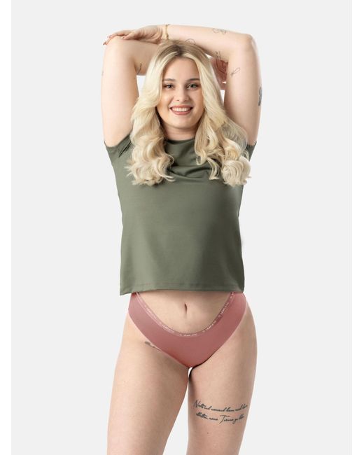 LEAFLETIC Pink Panty Mid Rise Hipsters/Brief