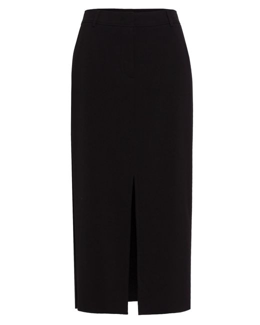 Zero Black Midirock Mit Schlitz