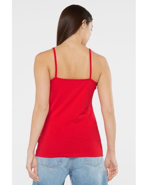 SENSES.THE LABEL Red Basic Top