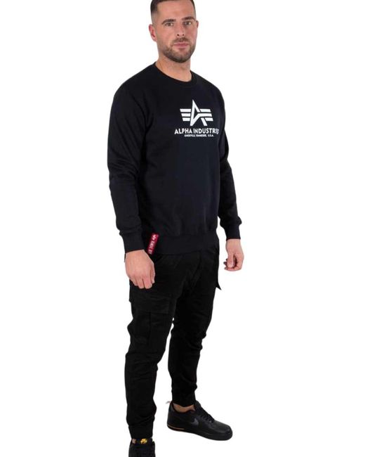 Alpha Industries Sweatshirt Basic Logo in Black für Herren