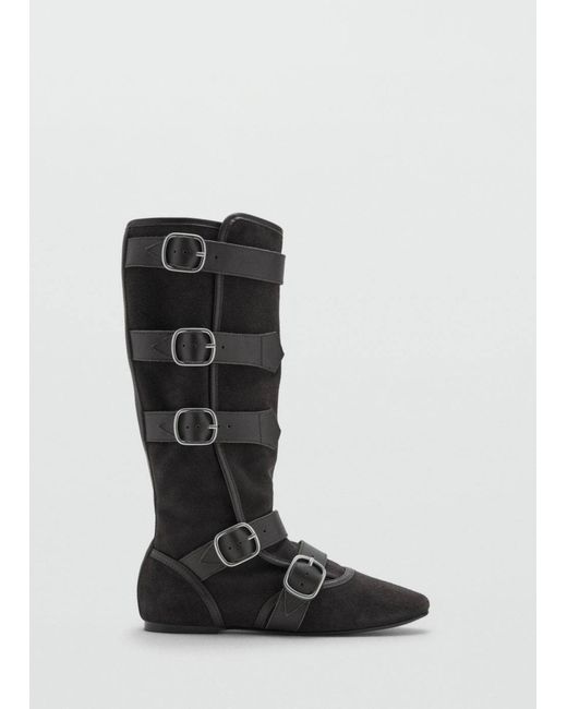 Mango Black Stiefel Billas