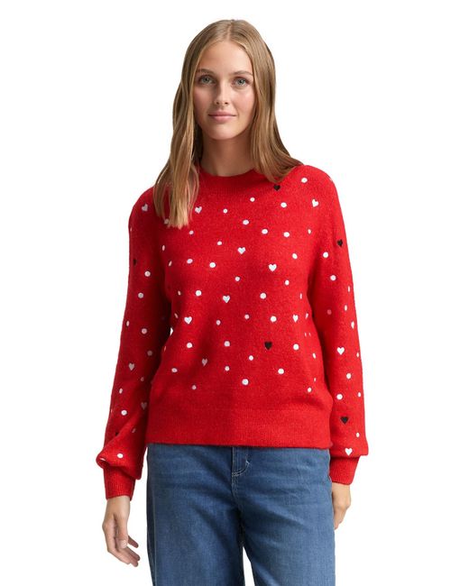 Tom Tailor Red Pullover