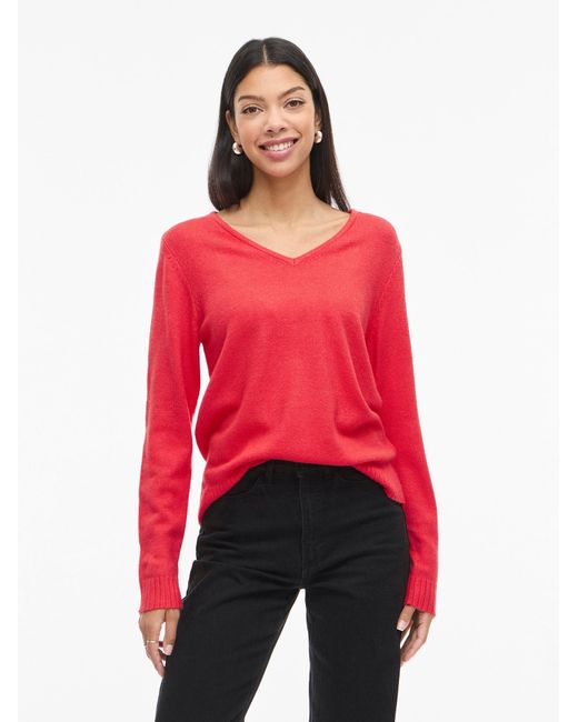 Vila Red Pullover Viril
