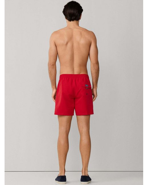 Hackett Badeshorts Icon Solid in Red für Herren