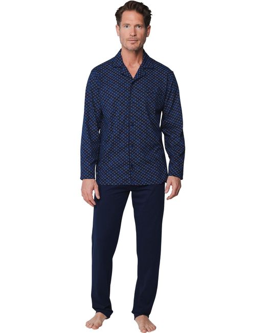 Pastunette Pyjama Lang in Blue für Herren