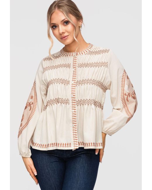 Ombre Natural Bluse