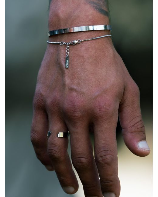 Eternel Schmuckset Armband & Ring Set in Gray für Herren