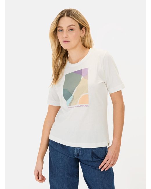 Camel Active White T-Shirt Mit Print
