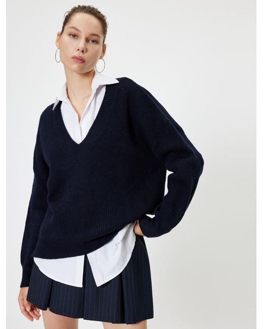 Koton Blue Sweatshirt