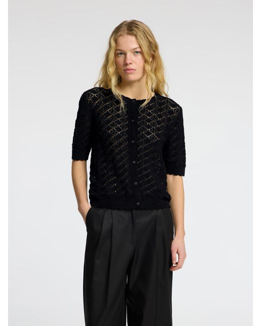SELECTED Black Strickjacke 'Slfsofia'