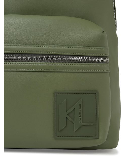 Karl Lagerfeld Rucksack Mit Monogramm-Aufnäher, Herren, Größe in Green für Herren