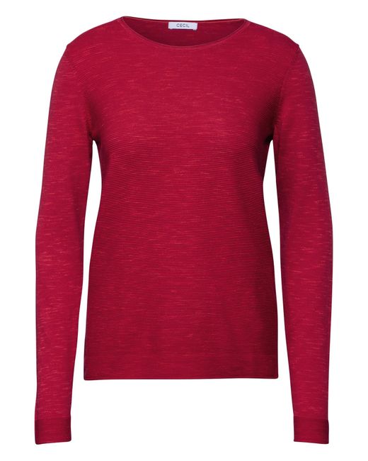 Cecil Red Pullover Mit Struktur