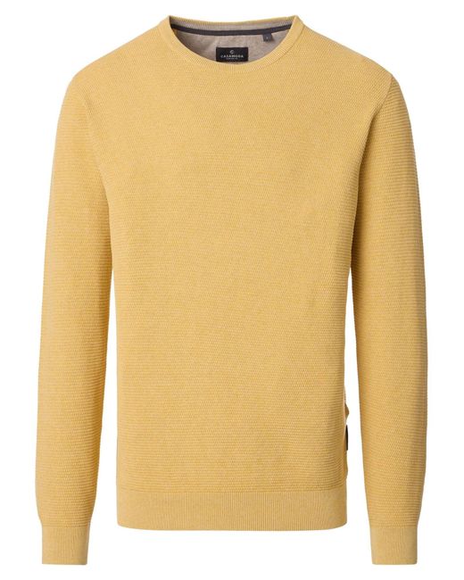 CASA MODA Pullover Basic in Yellow für Herren