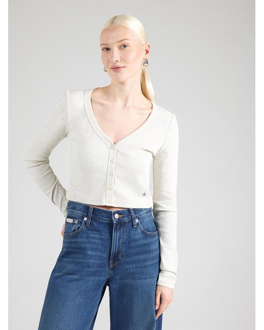 Calvin Klein White Strickjacke