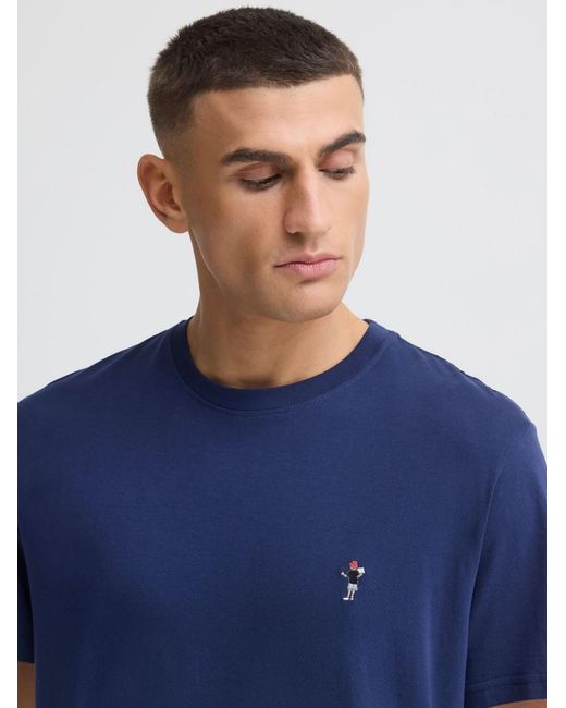 Solid Rundhalsshirt Sduwe in Blue für Herren