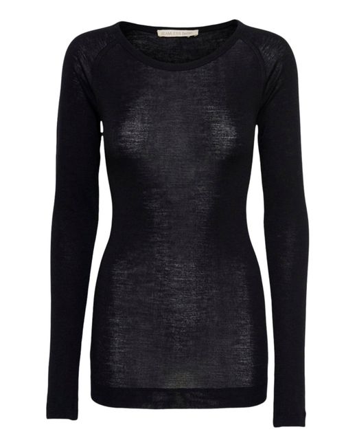 Seamless Basic Black Shirt Jade