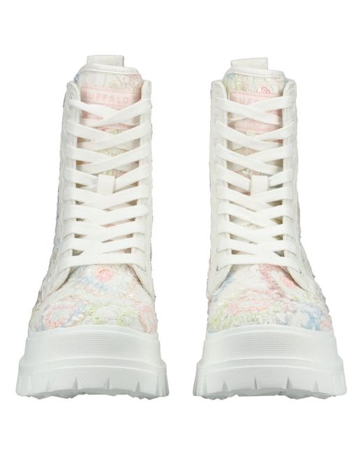 Buffalo White Schnürstiefelette Aspha Rld
