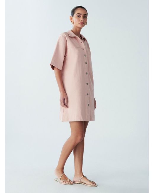 ST MRLO Pink Blusenkleid Lee Denim Shirt Dress