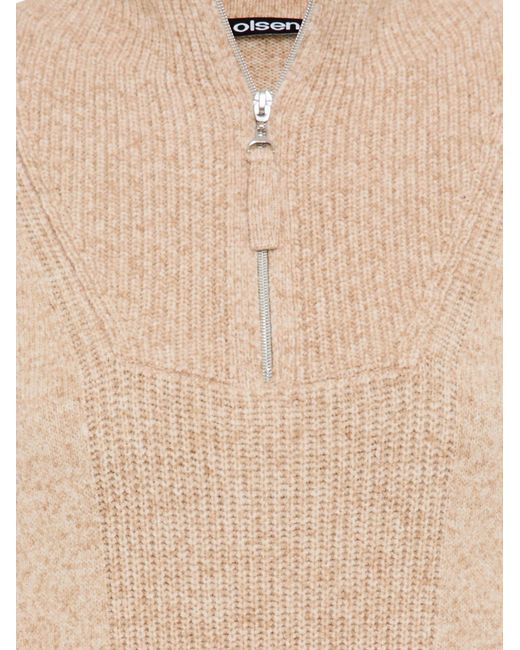 Olsen Natural Troyer-Pullover, Länge Ca. 60 Cm