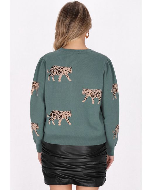 faina Green Strickjacke