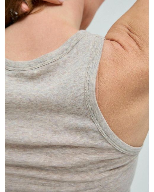Seamless Basic Gray Top Bella
