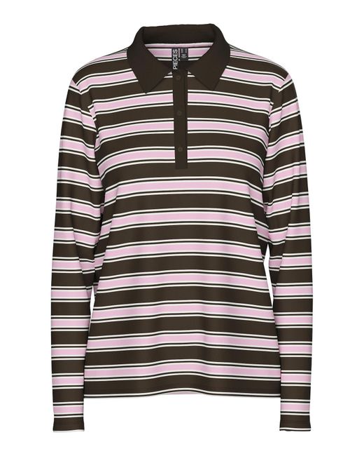 Pieces Gray Poloshirt 'Pcfrankie'