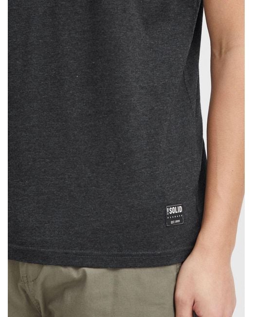 Solid T-Shirt Bob Mit Brusttasche in Black für Herren