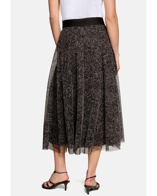 Zero Black Midirock Mit Muster