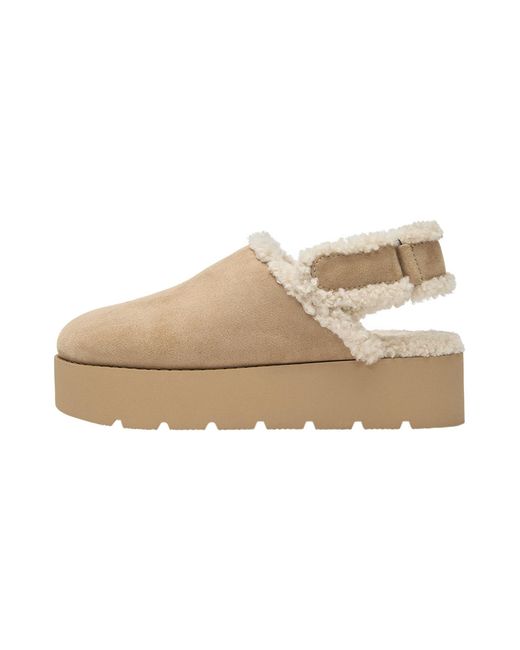 Pull&Bear Natural Clogs