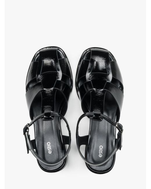 ESTRO Black Sandale 088-218