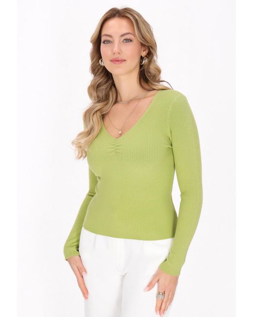 faina Green Pullover Comfortable