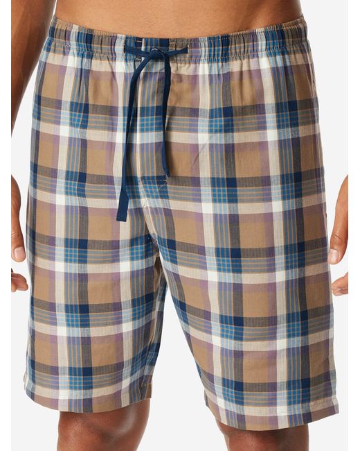 Schiesser Pyjamashorts Bermuda in Blue für Herren