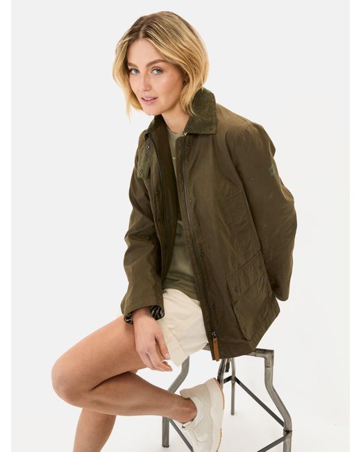 Camel Active Green Fieldjacket Mit Cordkragen