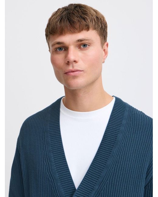 Solid Strickjacke in Blue für Herren