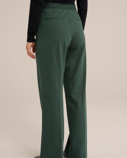 WE Fashion Green Bügelfaltenhose