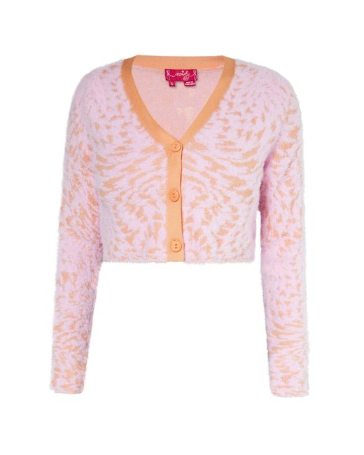 swirly Pink Strickjacke