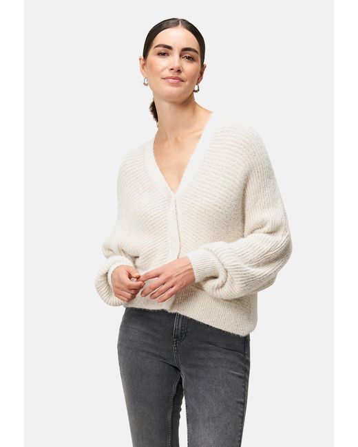 Zero White Strickjacke