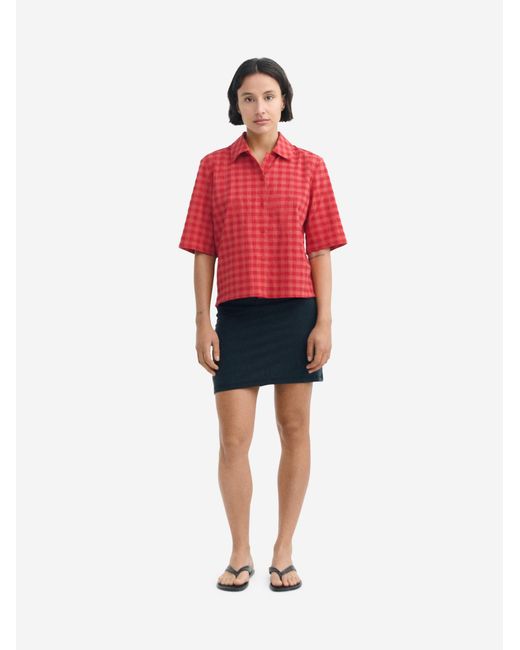 Thinking Mu Red Bluse Ane