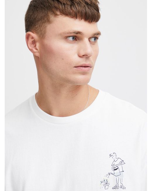 Solid T-Shirt Imre in White für Herren