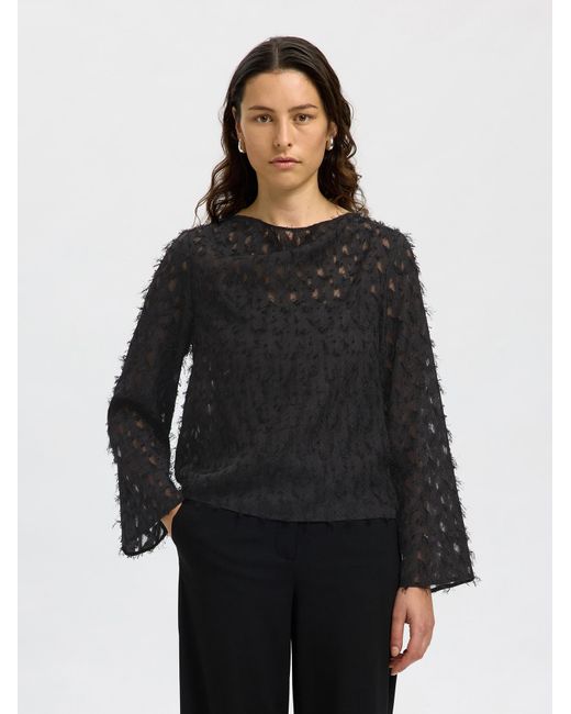 SELECTED Black Bluse Slfmarion