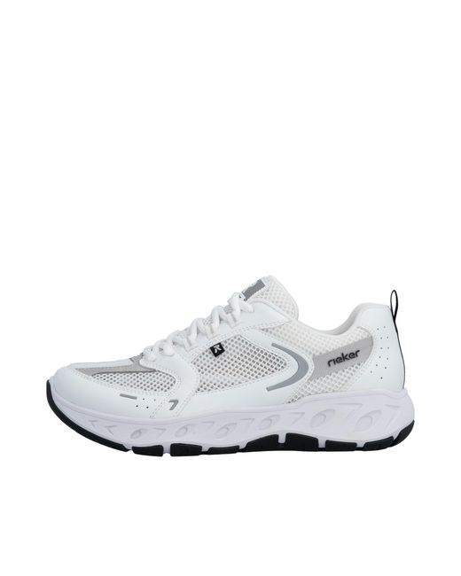 Rieker White Plateausneaker Schnürschuh, Freizeitsneaker, Halbschuh mit MemoSoft-Innensohle