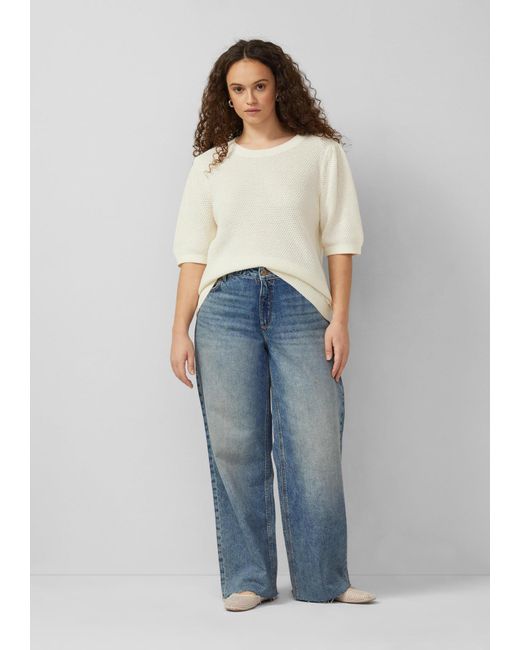 QS White Strickpullover