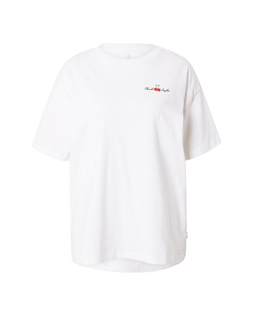 Converse White T-shirt 'chuck taylor cherry infill'