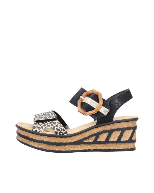 Rieker Black Sandale
