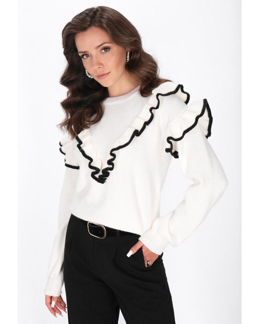 faina White Pullover
